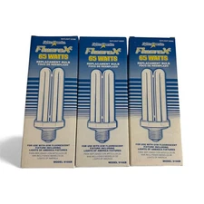 Lot of 3 Lights of America Fluorex 65 Watt Fluorescent Light Bulb 9166B