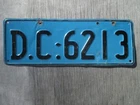 1980s Australian Capital Territory diplo D.C.-6213 Saudi blue license plate
