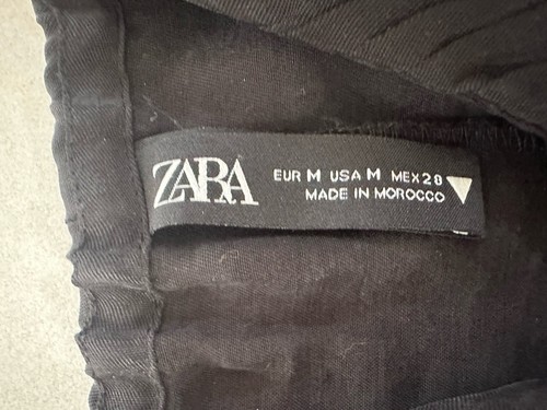 ZARA BLACK ROMPER WITH ADJUSTABLE SHOULDER TIES SIZE MEDIUM - Picture 5 of 7