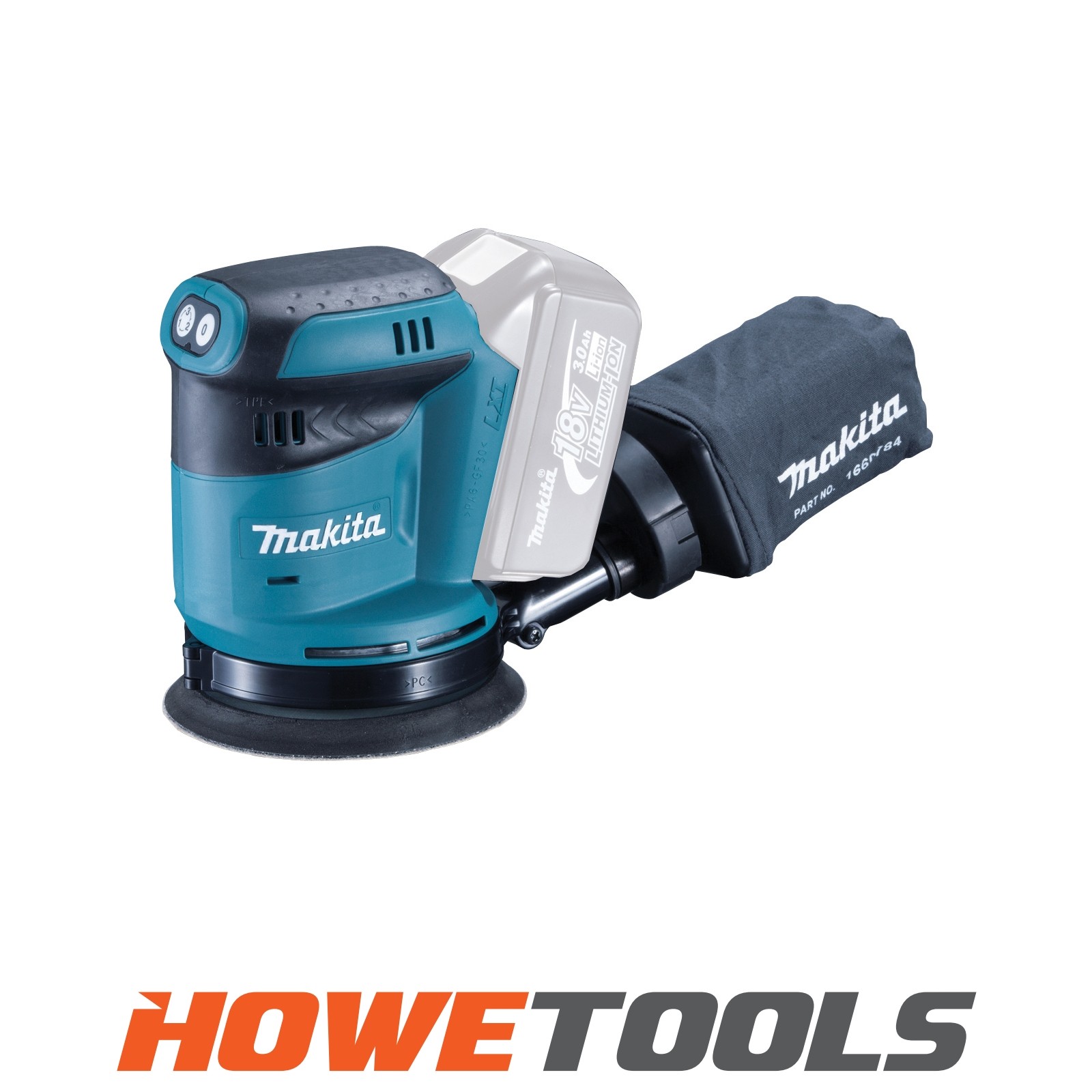MAKITA DBO180Z 18v Orbital sander 125mm dia pad