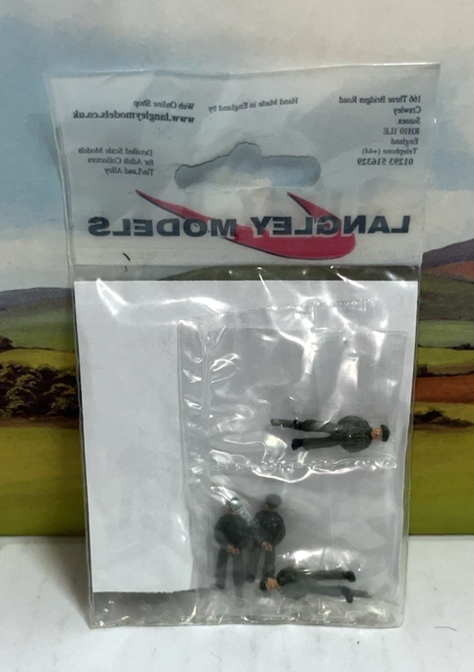 Langley Models F170cp OO Gauge Royal Marines Painted White Metal Figures NIP - Image 2 of 2
