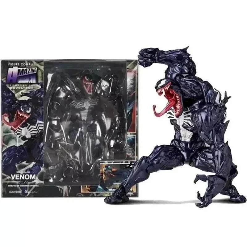 Figura de acción Venom de 6,7"" Yamaguchi Revoltech Posable Juguete Coleccionable 17 cm Regalo