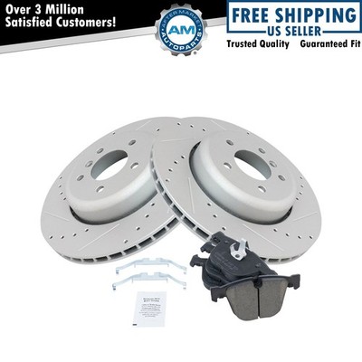 Performance Rear Brake Pad & Rotor Kit Performance Ceramic Fits BMW