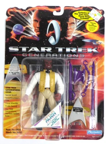 Star Trek Generations Figure NEW -- WORF in 19th CENTURY OUTFIT - Playmates MOC