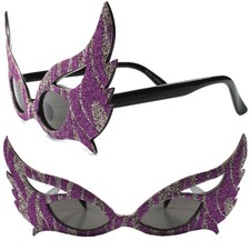 Purple Party Rave Costume Futuristic Novelty Womens Masquerade Mask Sun Glasses