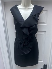 Oscar De La Renta Black Silk Dress. Made In Italy.