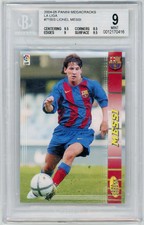 2004/05 Panini Megacracks Lionel Messi La Liga Graded Rookie Card #71BIS BGS 9