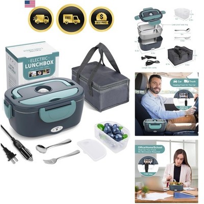Electric Lunch Box Food Heater, 3 in 1 Ultra Quick Heated Lunch Boxes for Adu...