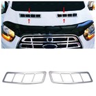 Chrome Bonnet Ventilation Hood Trim 2 pcs S.Steel For Ford TRANSIT MK8 2013-UP