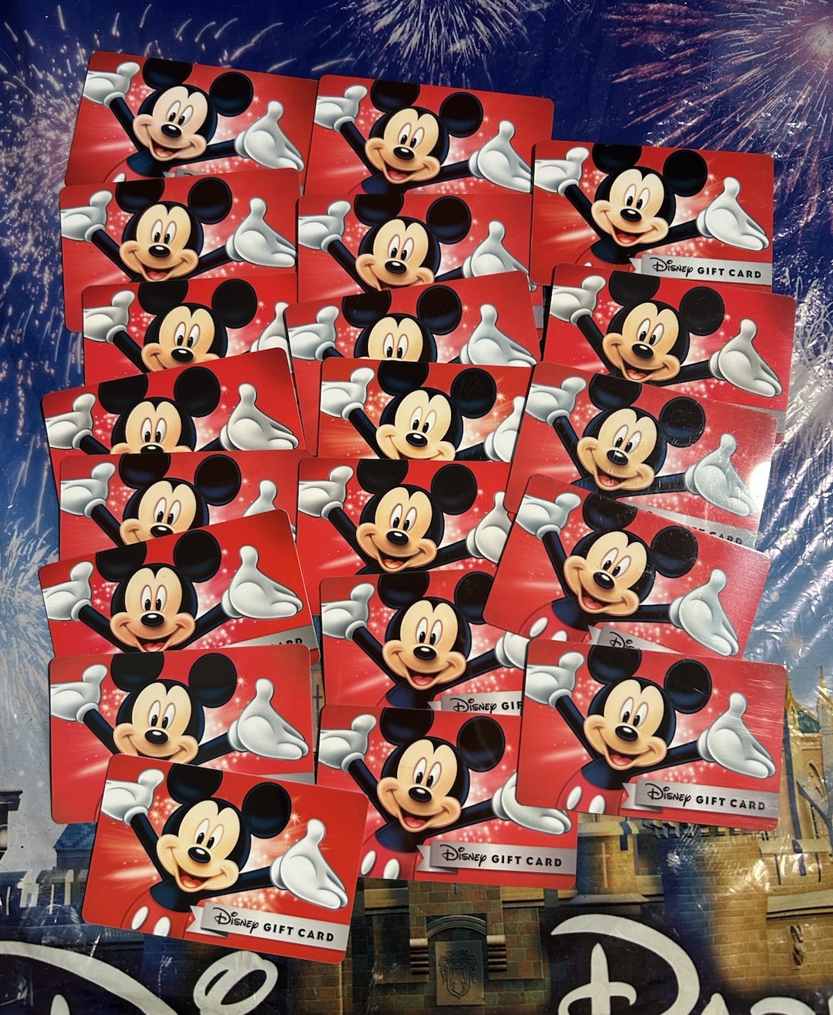 Disney Gift Card Lot x20 ZERO BALANCE Mickey Red Disney Parks USED