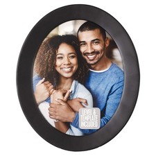 Malden International Designs 2163-80 Classic Oval Black Wood Picture Frame