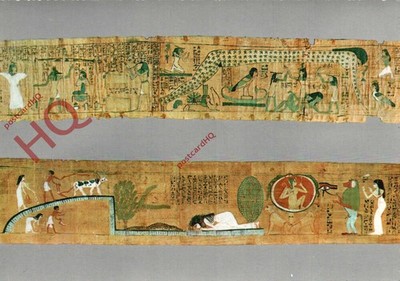 Ansichtskarte::Das Ägyptische Museum, Kairo, farbige Papyri