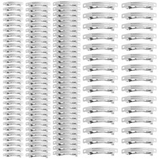 , 120 Pack Blank DIY Metal French Barrette Hair Clips Snap Alligator for Accesso