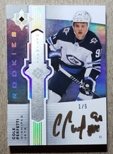 2021-22 Ultimate Collection Cole Perfetti Auto RC 1/5 Winnipeg Jets Autograph