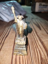Vintage Brass Small Statue of Liberty Figurine Made In USA