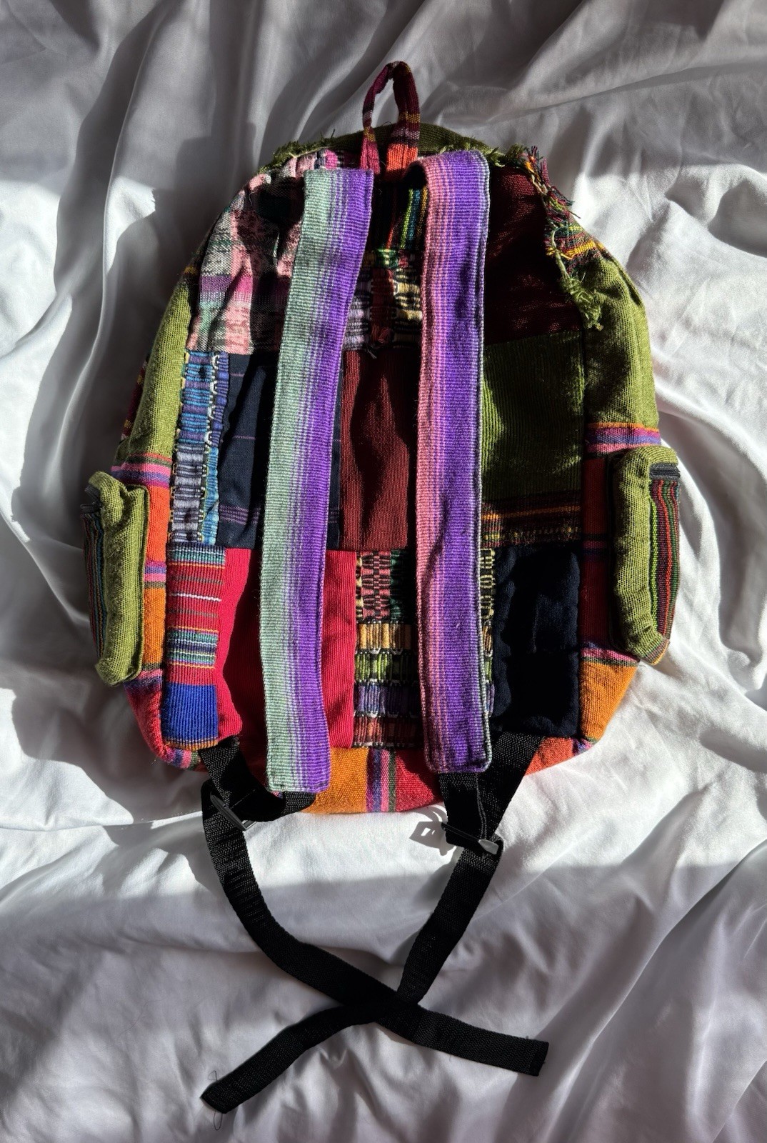 100% Cotton Colorful Patchwork Backpack - image 5