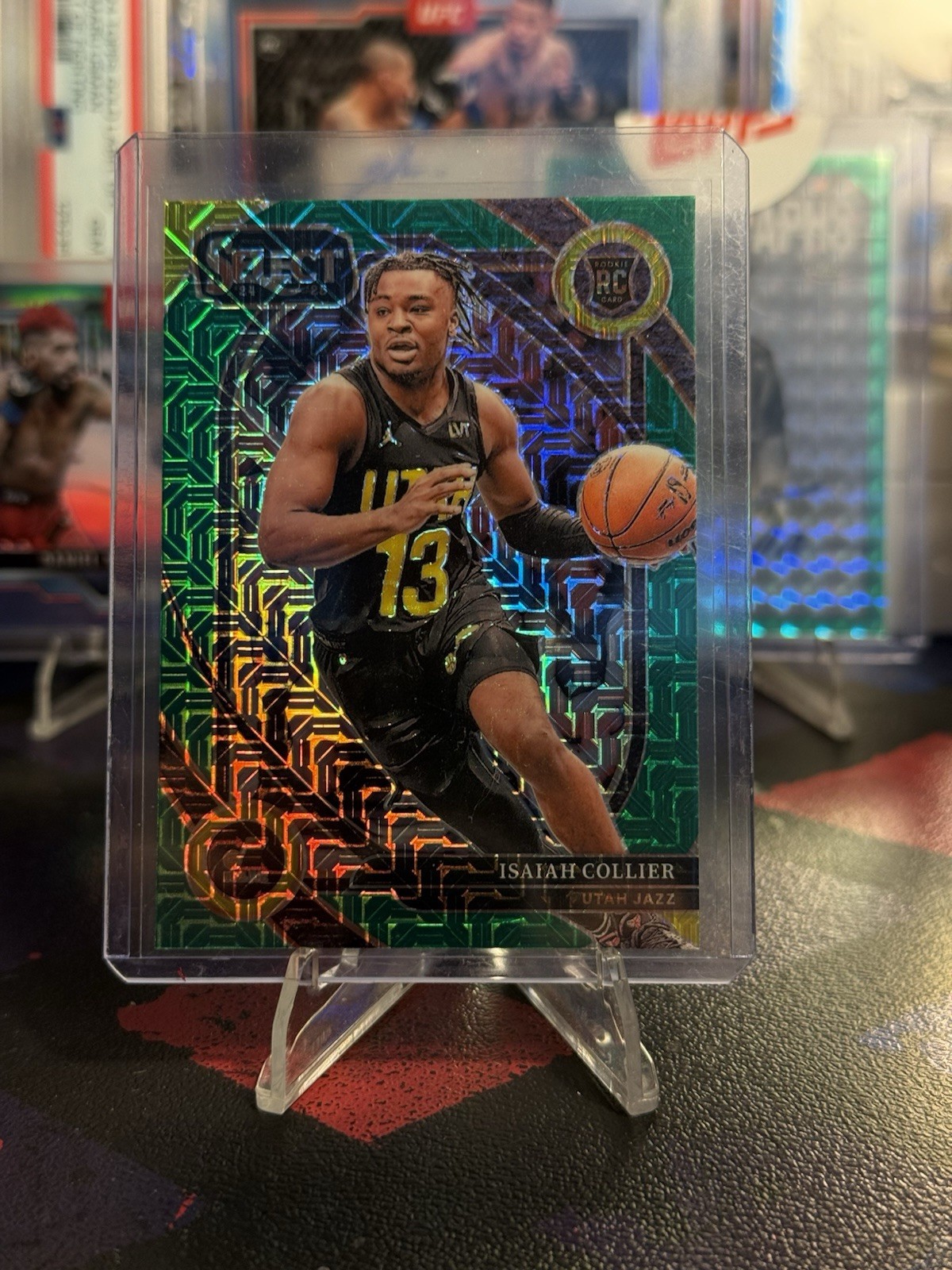 2024-25 Panini Select Courtside Isaiah Collier Green Mojo