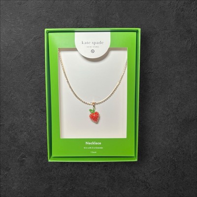 Erdbeere Anhänger Tennis Halskette - Kate Spade New York x Target Gold  