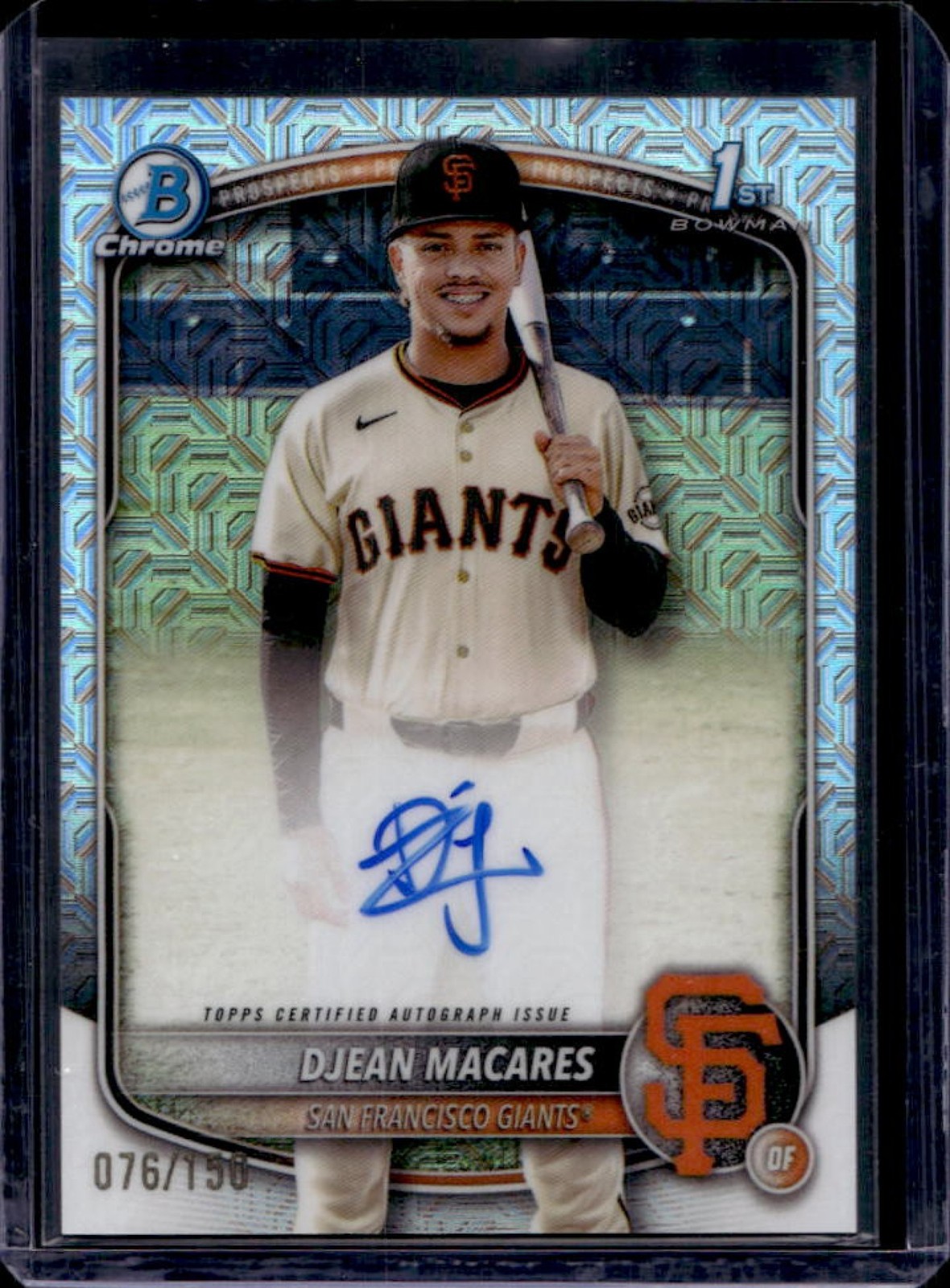 2025 Bowman Chrome Djean Macares Auto HTA Choice Refractor 1st #76/150