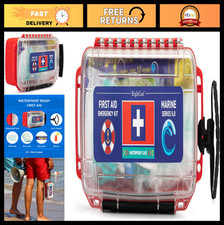 Waterproof Marine First Aid Kit for Boat, Kayak, Sailing  Beach - Survival Gear