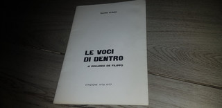 PROGRAMME SALA TEATRO ELISEO ROME EDUARDO DE FILIPPO SEASON 976 THE VOICES INSIDE