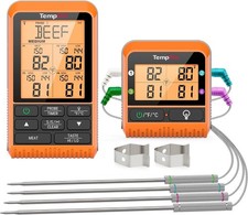 TP829 1000ft Wireless Meat Thermometer Digital for Grilling and Smoking, 4 Me...