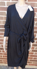 Nemidor SZ 24 Long Sleeve Surplice Neckline Knee Length Dress Side Ruching NWT