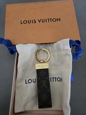 Louis Vuitton Dragonne Key Holder Key Chain LV Monogram Brown + Dust Bag