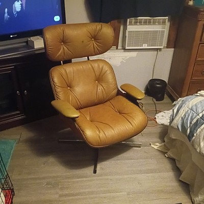 Vintage  Selig Plycraft Brown Eames Style  Lounge Chair  