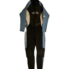 Body Guard Brand Full Wetsuit Size 10 Black White Blue 3.2mm