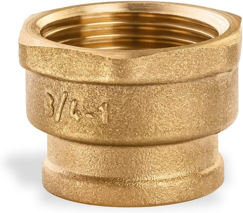 Pipe Fittings Brass Coupling 3/4" Female X 1” Female Brass Reducing Coupling