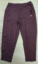 Sweaty Betty On The Go Taper Trousers Leggings Burgundy Red Small Short