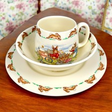 Royal Doulton Bunnykins 3 Piece Child's Dish Set Fine Bone China England