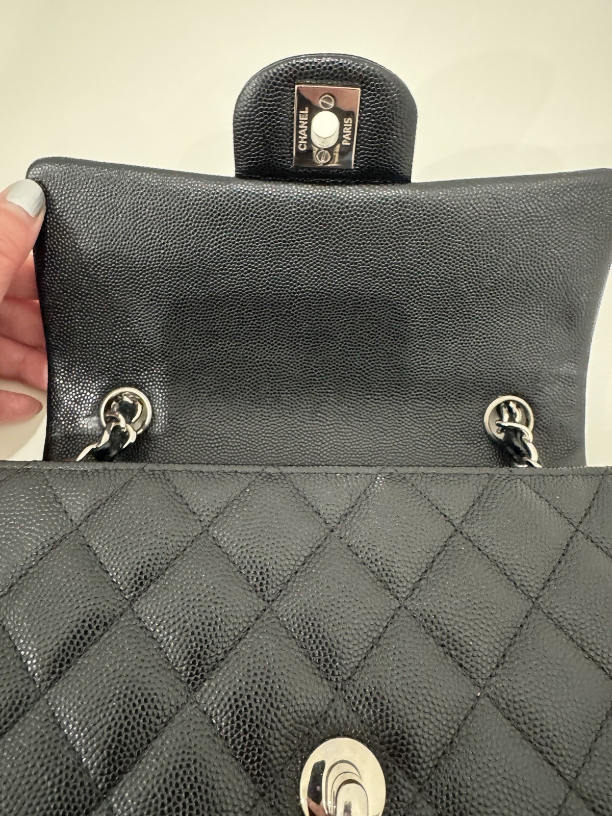 EUC Authentic Chanel Mini Rectangular Caviar Blac… - image 5