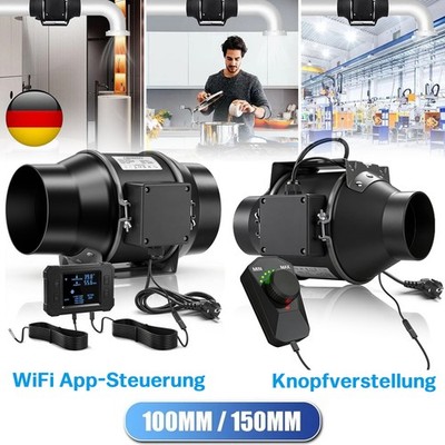 Regelbar Rauchabzug Rohrventilator WIFI Inline-Kanalventilator Abluftventilator