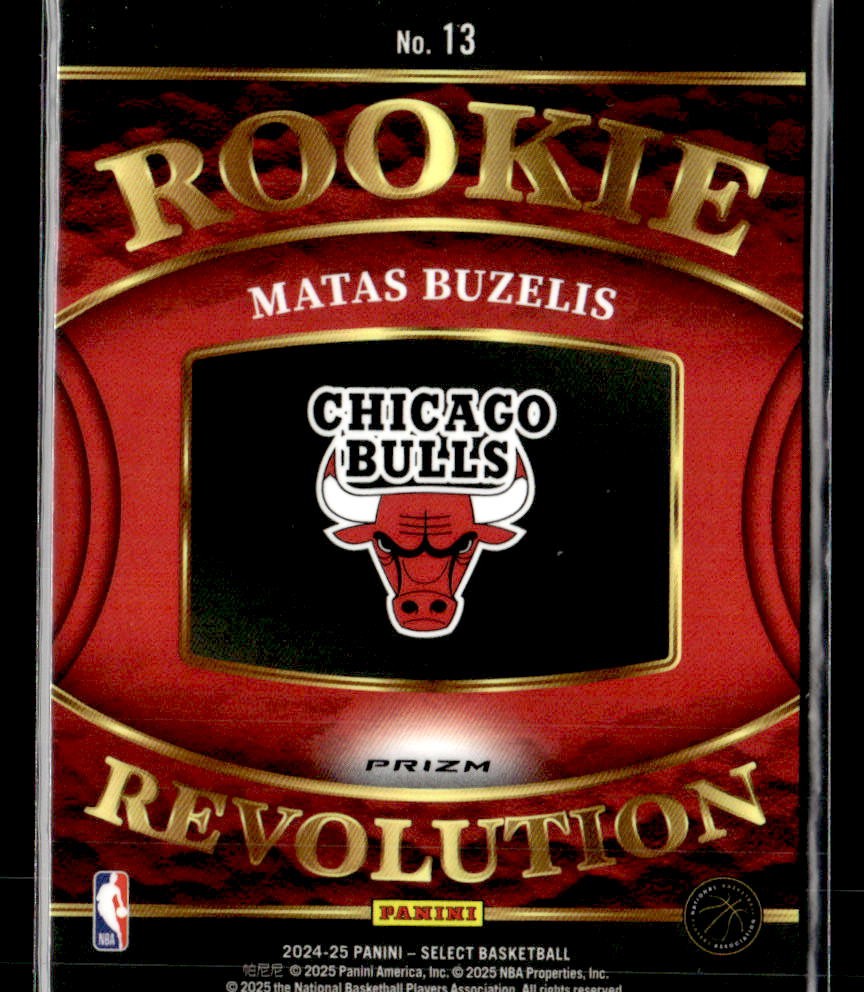 2024-25 Panini Select #13 Matas Buzelis Rookie Revolution Green