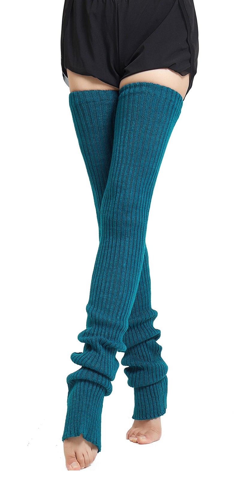 27 or 34 Inch Length Leg Warmers Knit Over the Knee Extra Long Winter Soft Th...