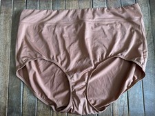 Vtg Olga by Warners 9 2XL Nude Beige Silky Brief Panties Panty