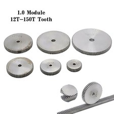 1 Mod Spur Gear 1M Module 12-150 Tooth Pitch 3.14mm Transmission Gear 45# Steel