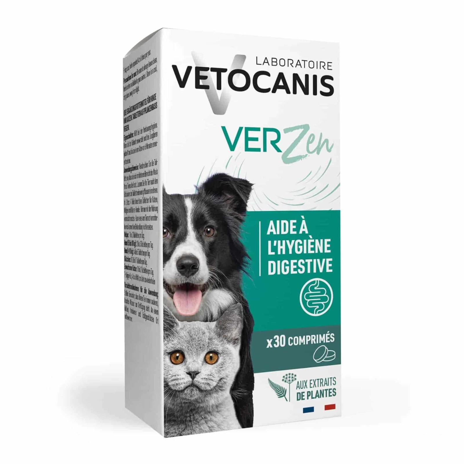 VETOCANIS VERZEN 30 Comprimés Digestifs pour des Animaux Sereins au Quotidien