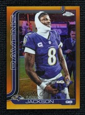 2025 Topps Chrome Image Variation Gold Refractor 37/50 Lamar Jackson #24 0xh3