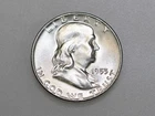 1953-D 50C FRANKLIN SILVER HALF DOLLAR GEM BU