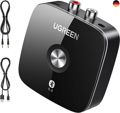 UGREEN Bluetooth 5.3 Adapter Stereoanlage mit 3.5mm RCA Buchse Bluetooth Aux