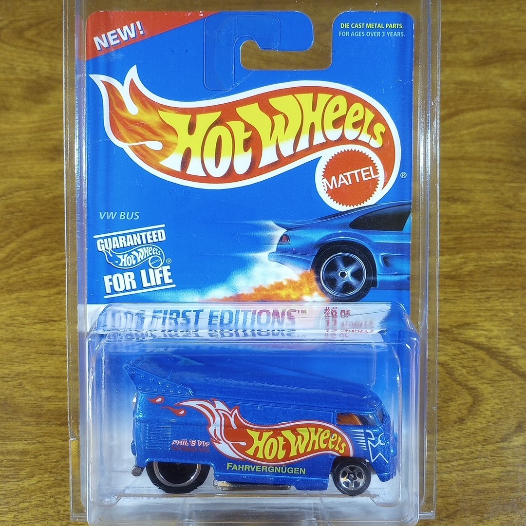 Hot Wheels 1996 First Editions Volkswagen VW Bus Race Team Blue