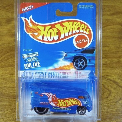 Hot Wheels 1996 First Editions Volkswagen VW Bus Race Team Blue