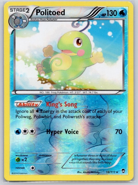 Politoed [Reverse Holo] #18 (Furious Fists (2014))