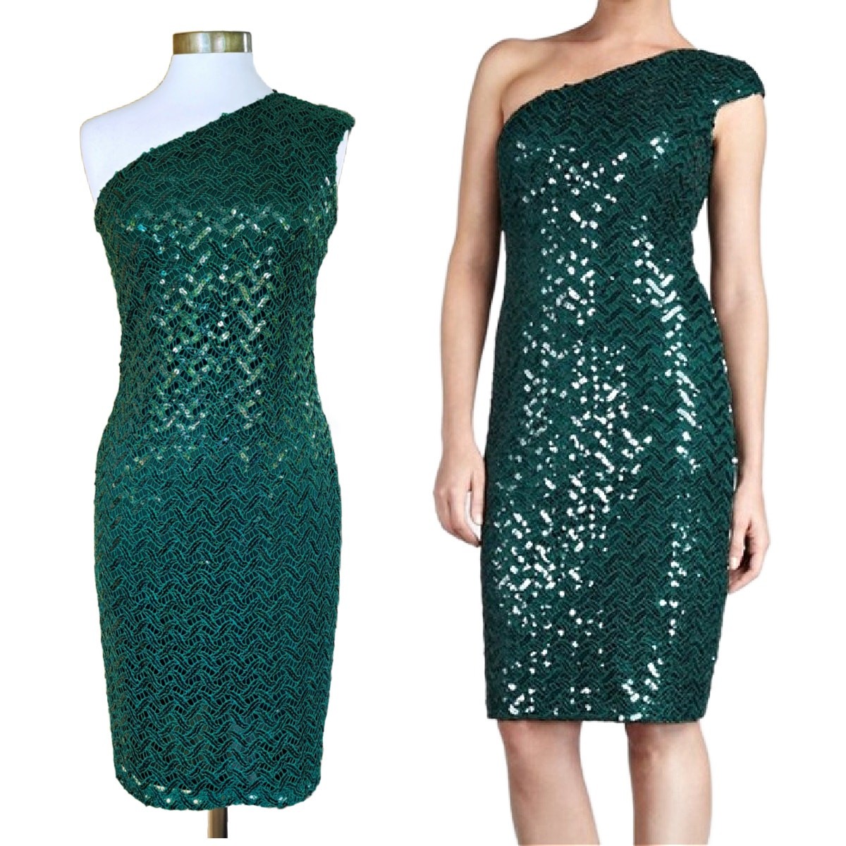 DAVID MEISTER One-Shoulder Sequin Lace Cocktail Sheath Dress Sz 6 Emerald Green | eBay DAVID MEISTER One-Shoulder Sequin Lace Cocktail Sheath Dress Sz 6 Emerald Green | eBay