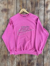 Nike Vintage Late 80's Early 90's Logo Pink Sweatshirt Size M