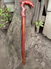 Artisan Ornate Ergonomic Handle Walking Cane Decorative Wooden Support Stick
