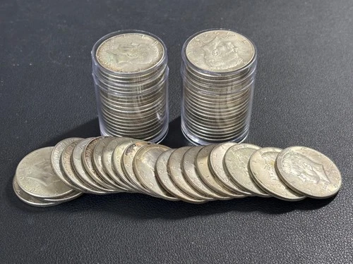 3 Rolls 1965-1969 40% Silver Kennedy Half Dollars - Mixed Dates - 60 Coins